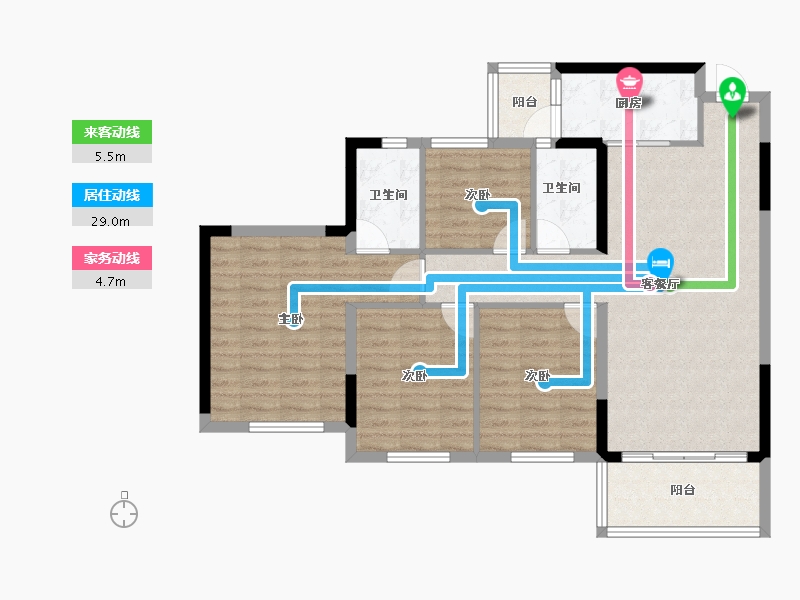 四川省-成都市-邦泰宽语-97.35-户型库-动静线