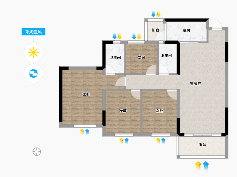 四川省-成都市-邦泰宽语-97.35-户型库-采光通风