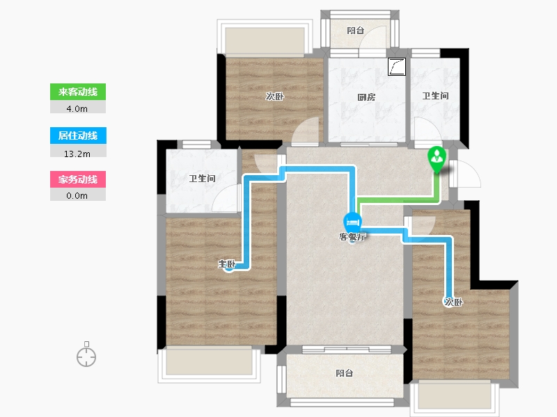 四川省-成都市-领地台兴丽府蘭台-71.71-户型库-动静线