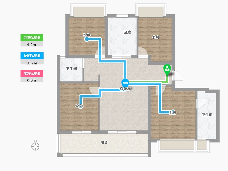 云南省-昆明市-金地峯范-96.93-户型库-动静线