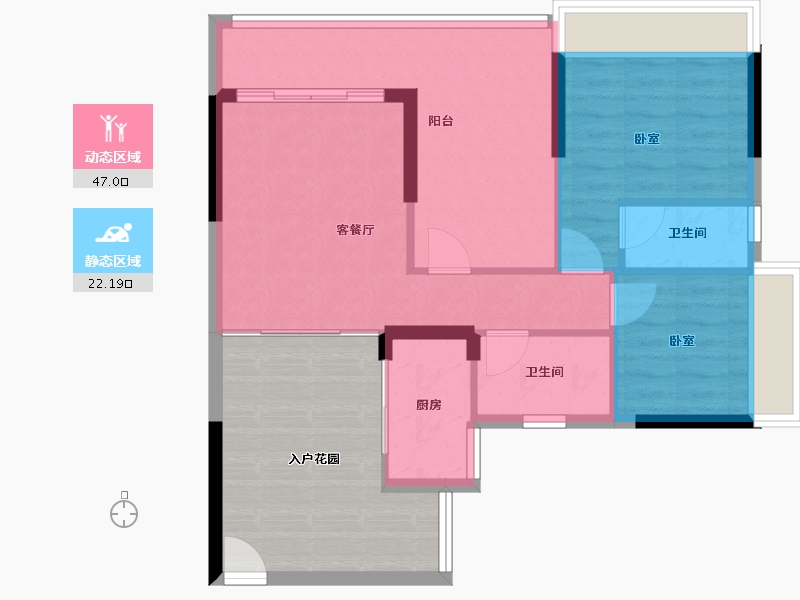 广东省-惠州市-天润嘉园-77.06-户型库-动静分区