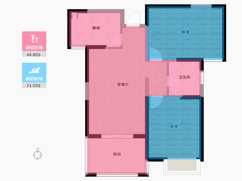 江苏省-无锡市-观山名筑-72.00-户型库-动静分区