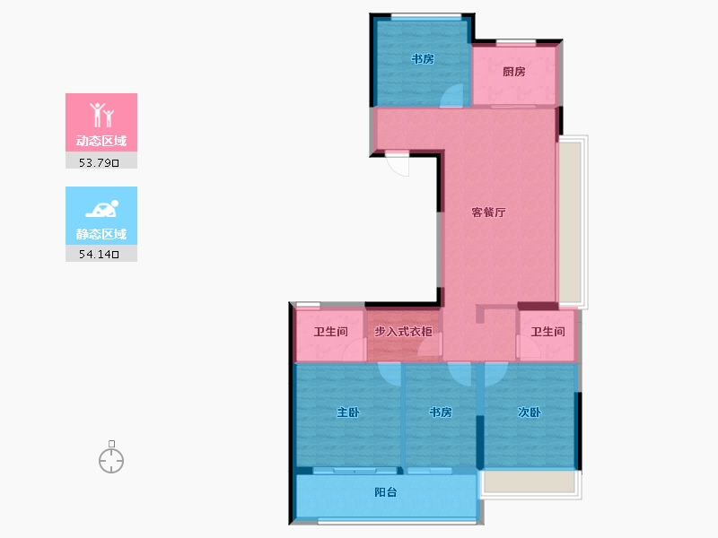 浙江省-绍兴市-樾芯城-97.31-户型库-动静分区