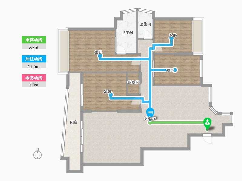 福建省-福州市-滨江国际-140.00-户型库-动静线