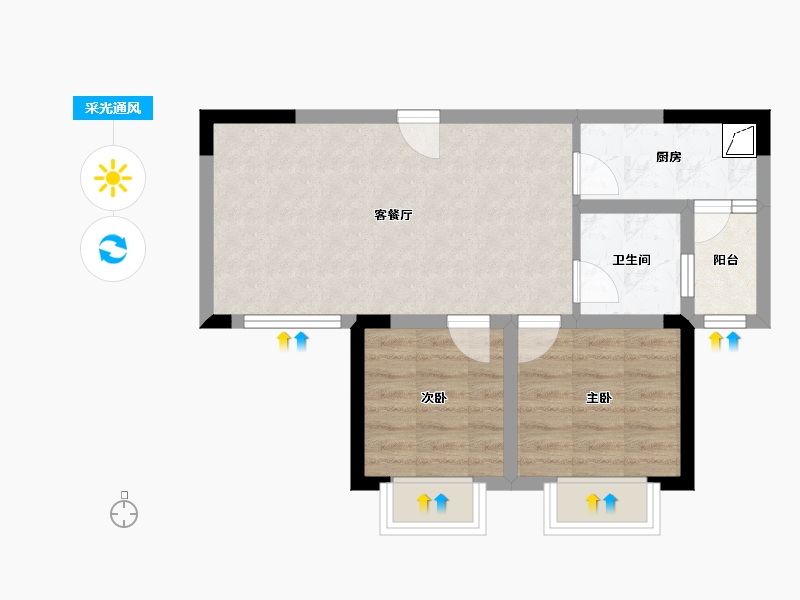 四川省-成都市-SM锦悦-50.84-户型库-采光通风