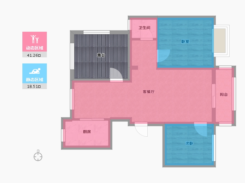 河北省-廊坊市-首尔甜城九里香堤-62.00-户型库-动静分区