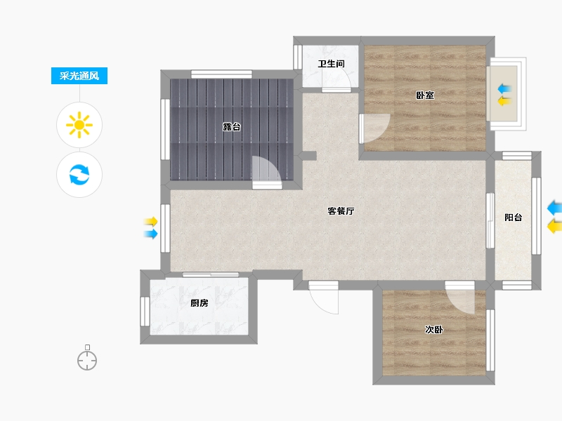 河北省-廊坊市-首尔甜城九里香堤-62.00-户型库-采光通风