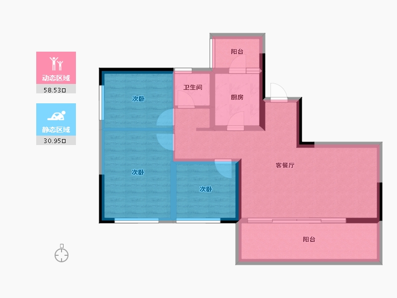 四川省-成都市-梓潼宫TOD梓潼四季-79.20-户型库-动静分区