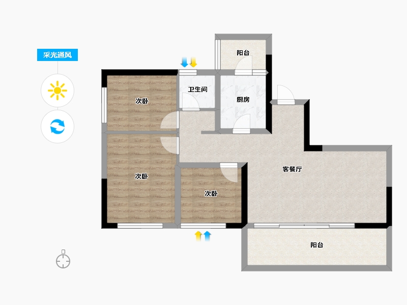 四川省-成都市-梓潼宫TOD梓潼四季-79.20-户型库-采光通风