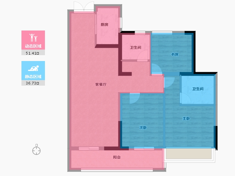 云南省-昆明市-建投璞御-78.40-户型库-动静分区