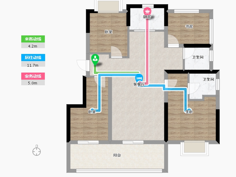 云南省-昆明市-浩创悦山湖-88.01-户型库-动静线