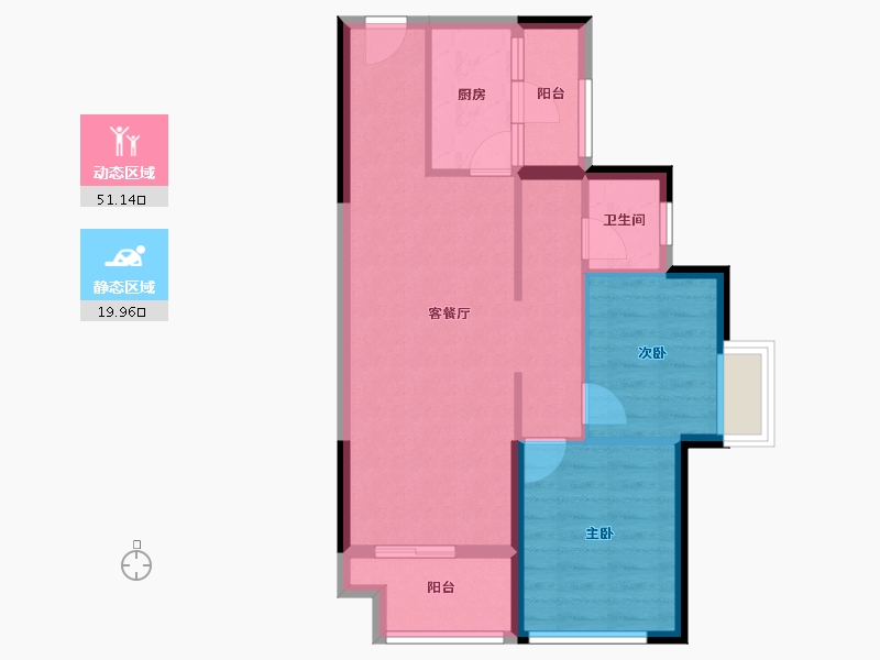 重庆-重庆市-云山晓-63.20-户型库-动静分区