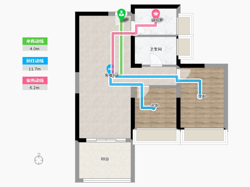 广东省-惠州市-大中华幸福城-66.77-户型库-动静线