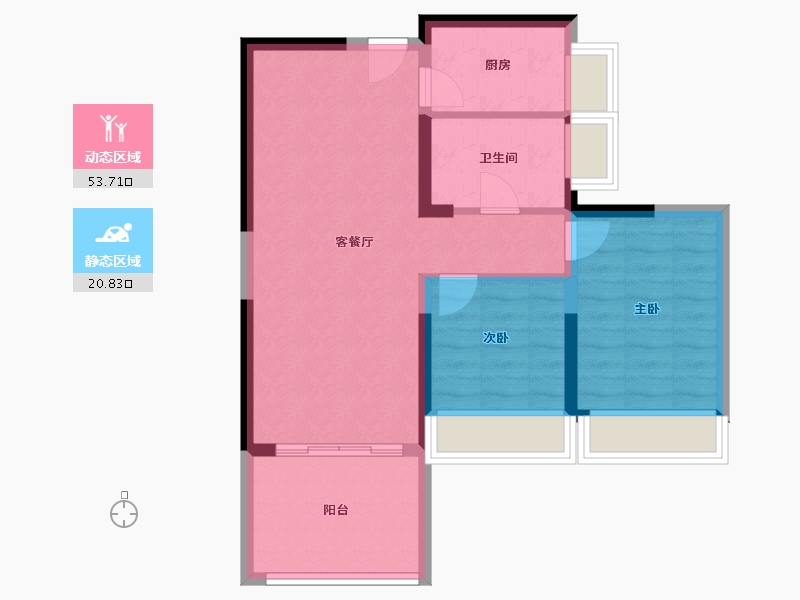 广东省-惠州市-大中华幸福城-66.77-户型库-动静分区