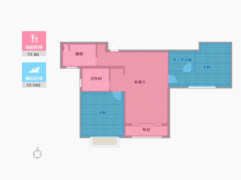 天津-天津市-雍鑫·雍祥园-84.00-户型库-动静分区