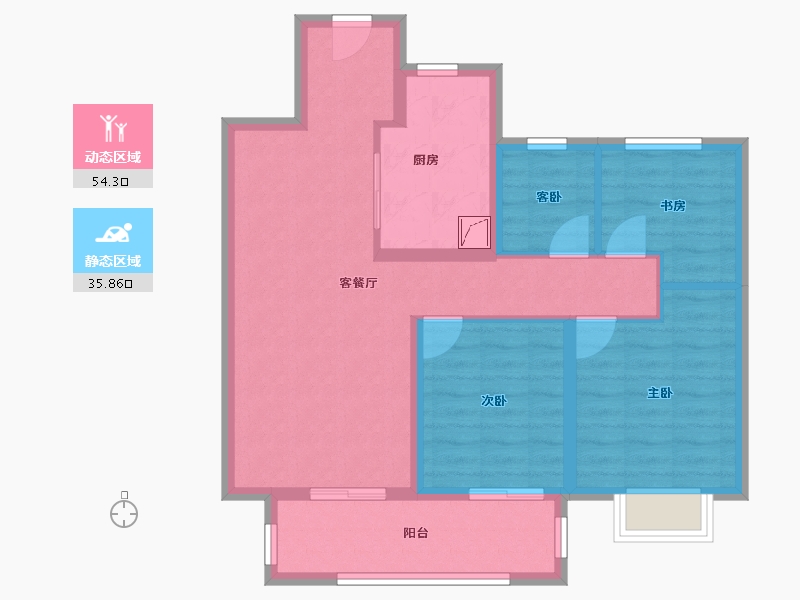 江苏省-徐州市-都会星宸臻源-80.00-户型库-动静分区