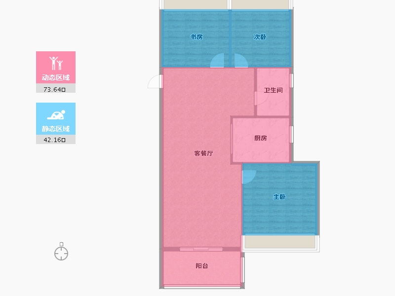 浙江省-衢州市-新湖牡丹园-80.00-户型库-动静分区