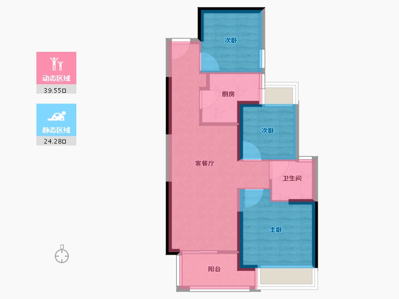 云南省-昆明市-天誉城-56.20-户型库-动静分区