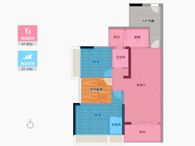 广东省-惠州市-天润嘉园-81.49-户型库-动静分区