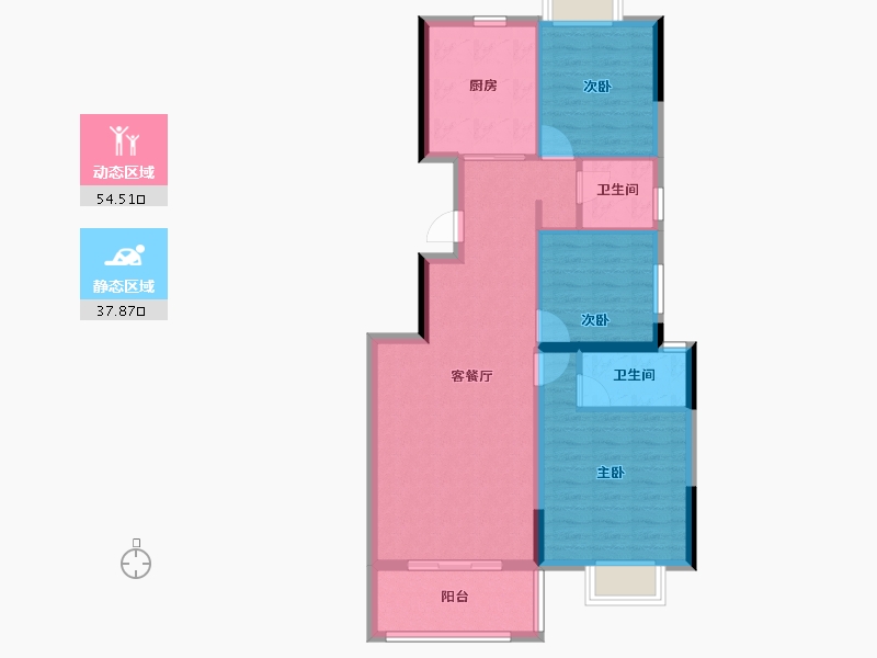 云南省-昆明市-滇池府-83.07-户型库-动静分区