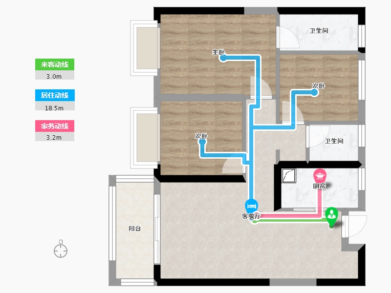 江西省-宜春市-阳光城檀府-84.00-户型库-动静线