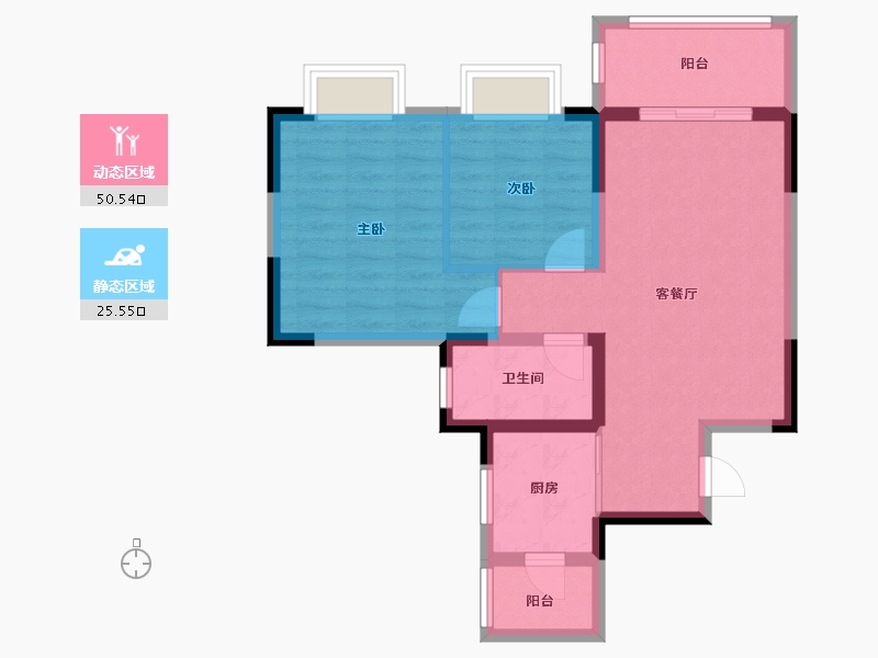 四川省-成都市-SM锦悦-67.67-户型库-动静分区