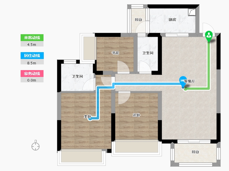 四川省-成都市-融和苑-72.18-户型库-动静线