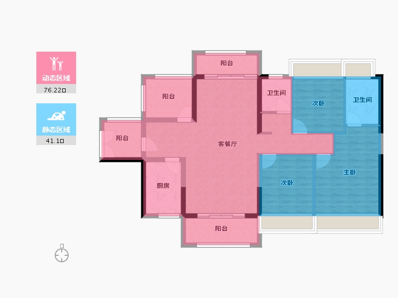 广东省-惠州市-半岛1号-105.18-户型库-动静分区