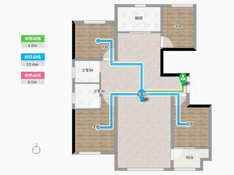 山东省-潍坊市-恒联宝通瑞-126.41-户型库-动静线