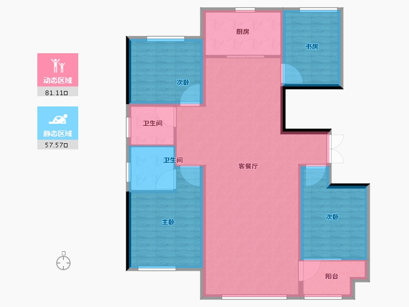 山东省-潍坊市-恒联宝通瑞-126.41-户型库-动静分区