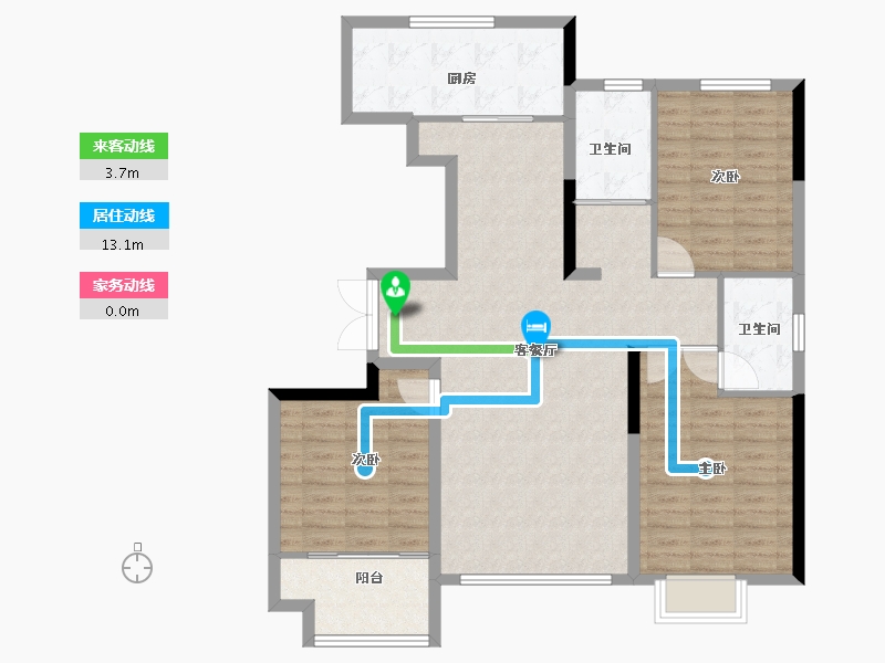 山东省-潍坊市-恒联宝通瑞-108.00-户型库-动静线