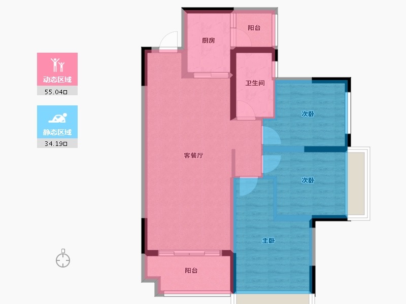 四川省-成都市-南湖名邸-79.38-户型库-动静分区