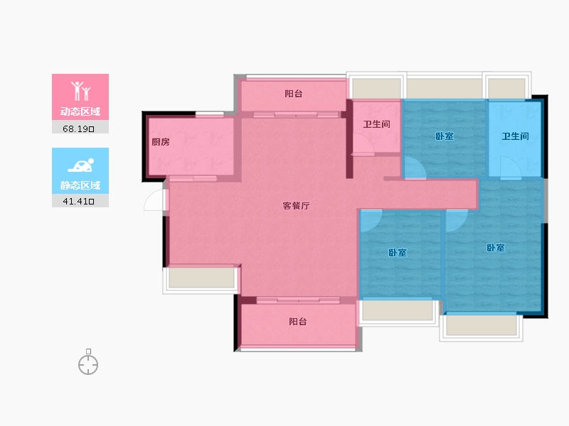 广东省-惠州市-半岛1号-99.67-户型库-动静分区