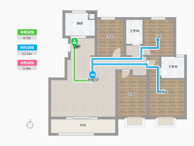 江苏省-徐州市-都会星宸臻源-113.55-户型库-动静线