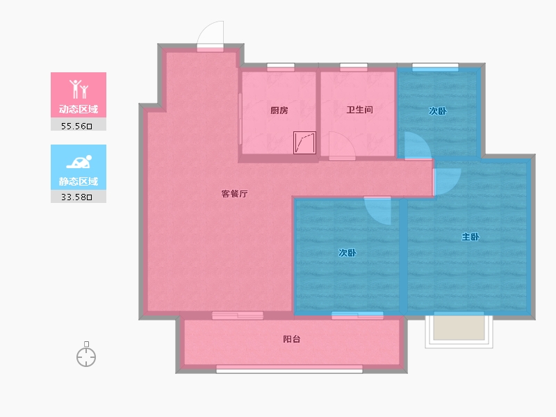 江苏省-徐州市-都会星宸臻源-80.00-户型库-动静分区