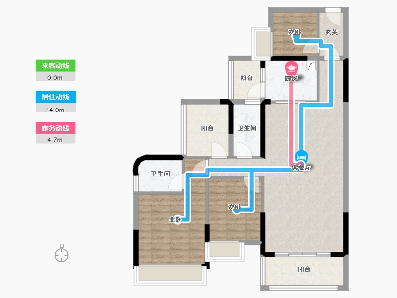 广东省-惠州市-成峰·水岸丽都-98.00-户型库-动静线