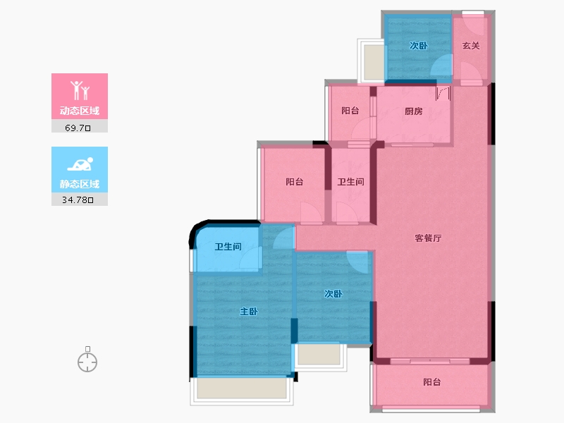 广东省-惠州市-成峰·水岸丽都-98.00-户型库-动静分区