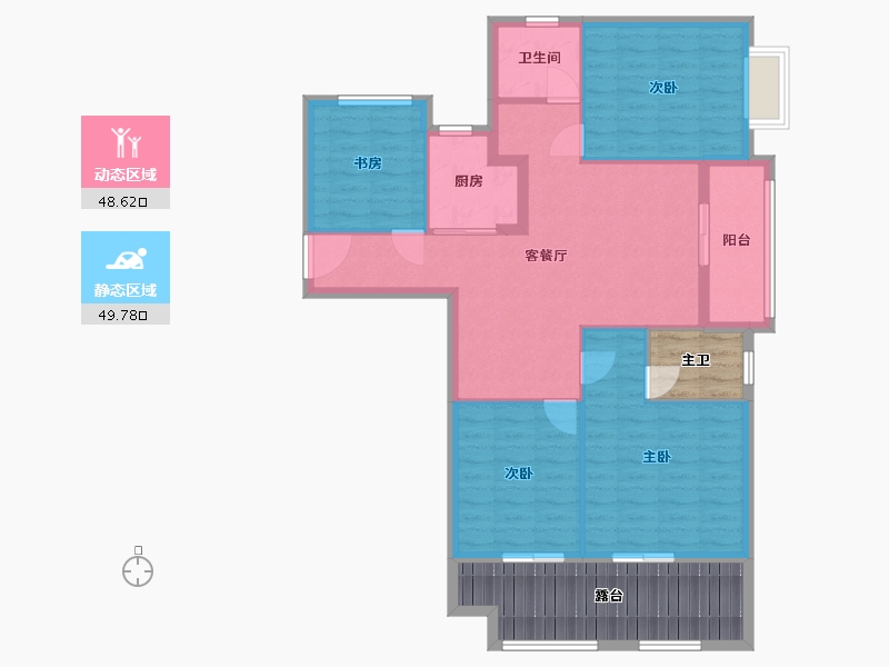 江苏省-徐州市-​尚德华苑-104.64-户型库-动静分区