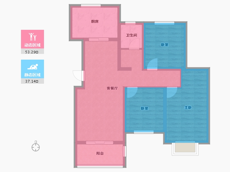 山东省-青岛市-天一镜台山-80.00-户型库-动静分区