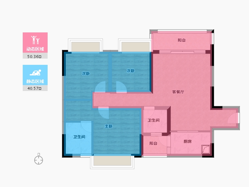 四川省-成都市-锦德天府-79.73-户型库-动静分区