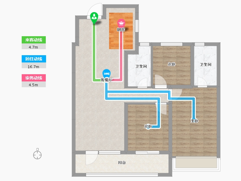 山东省-青岛市-大云谷金茂府-92.00-户型库-动静线