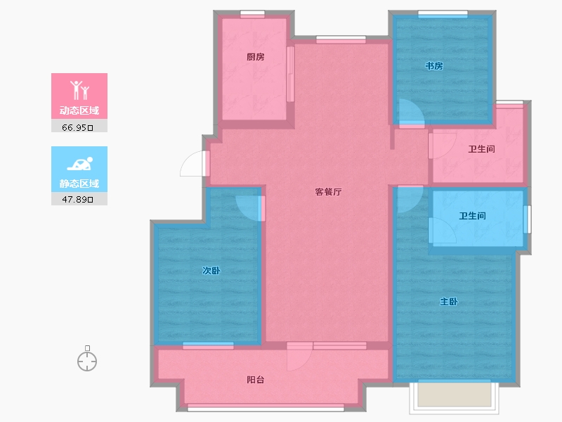 山东省-青岛市-保利云禧-101.65-户型库-动静分区