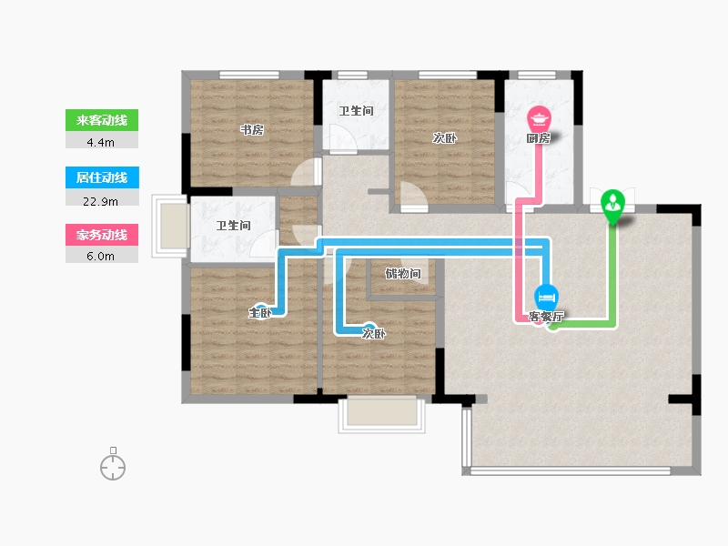 山东省-青岛市-花样年碧云湾-120.00-户型库-动静线