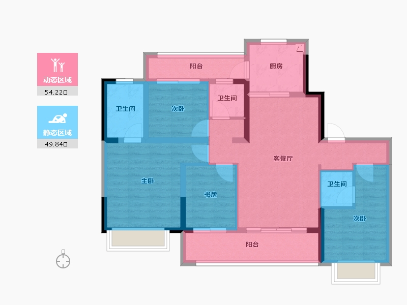 四川省-成都市-中建锦绣天地-91.71-户型库-动静分区