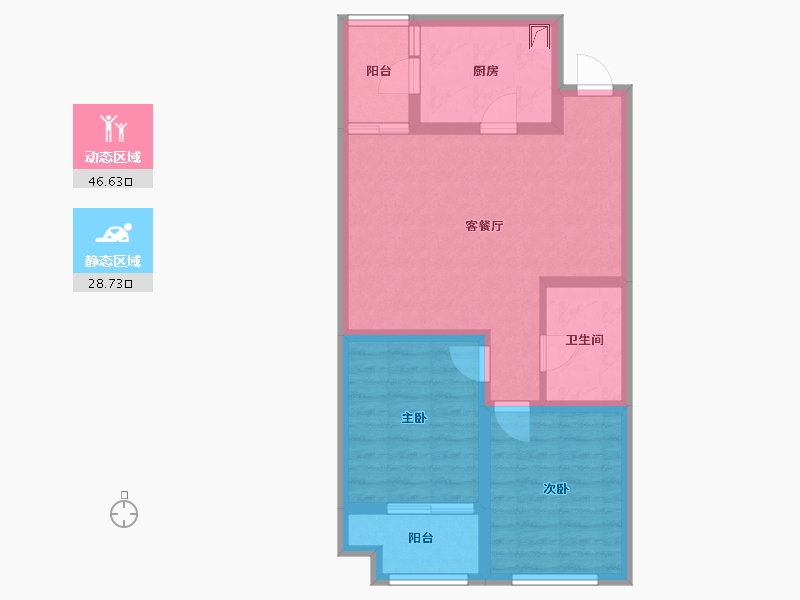 山东省-青岛市-大都汇玺元-66.59-户型库-动静分区