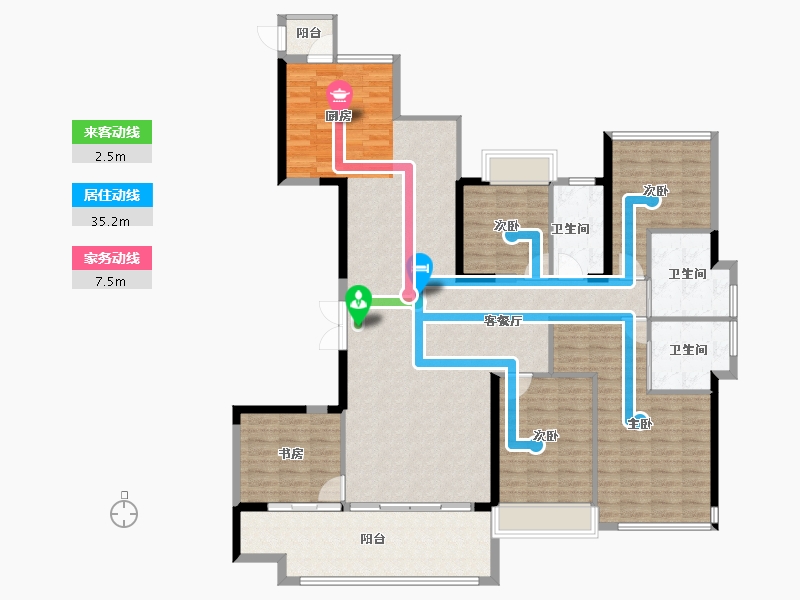 广东省-惠州市-景富双湖湾-157.42-户型库-动静线