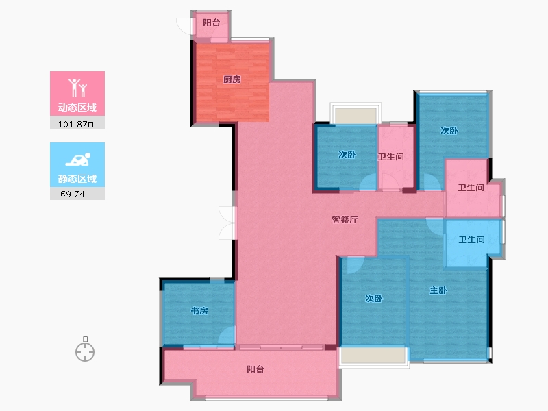 广东省-惠州市-景富双湖湾-157.42-户型库-动静分区