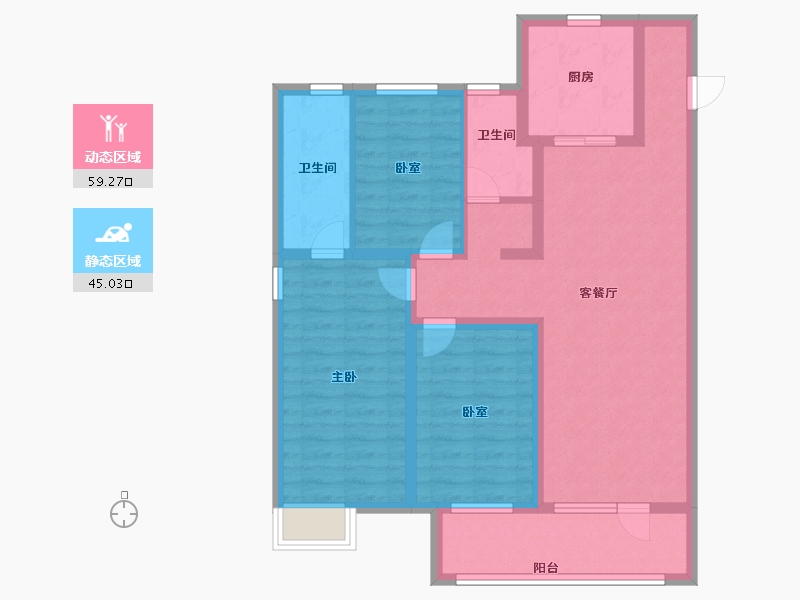 山东省-青岛市-西海岸创新科技城-92.00-户型库-动静分区