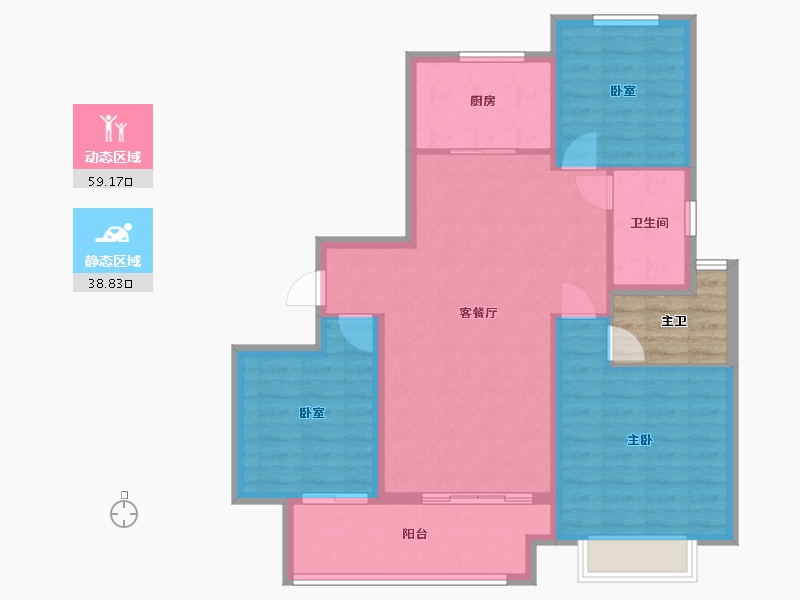 江苏省-徐州市-​中海淮海世家-93.02-户型库-动静分区