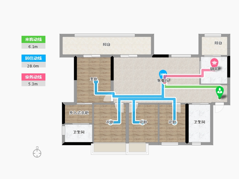 四川省-成都市-绿洲国际金座-109.33-户型库-动静线